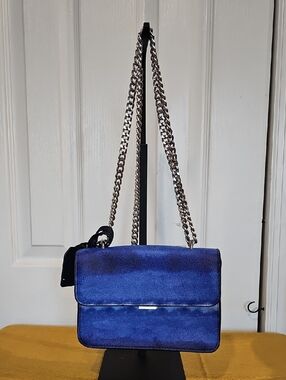 Steve Madden Tie Dye Blue Chain Strap Crossbody Bag NWOT